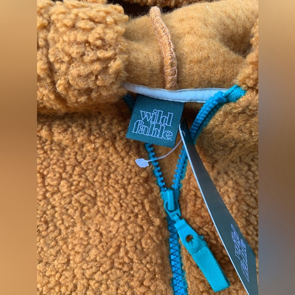 Wild Fable NWT Size Large Rust Sherpa Quarter Zip Cozy Pullover - Picture 3 of 6